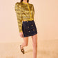 Belle Collarless Jacket - Gold Spun
