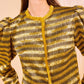 Belle Collarless Jacket - Gold Spun