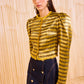 Belle Collarless Jacket - Gold Spun