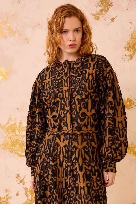 Coletta Applique Jacket - Saffron