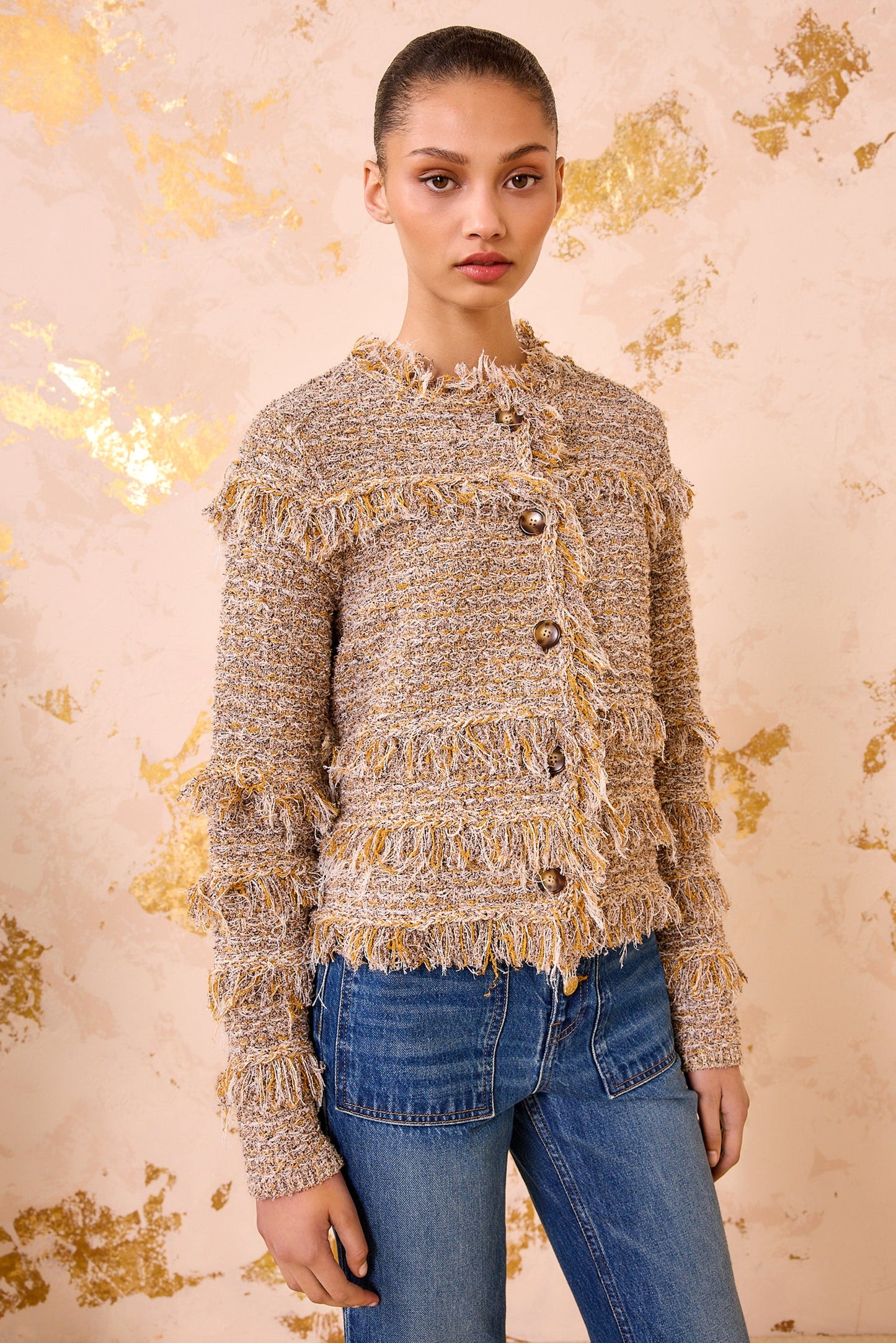 Gita Knit Tweed Jacket - Helios