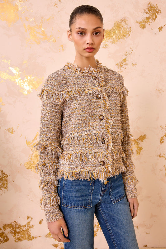 Gita Knit Tweed Jacket - Helios