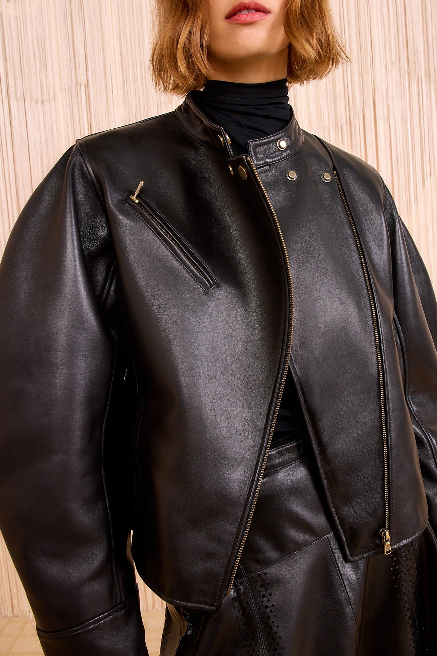 Ilaria Leather Jacket - Noir