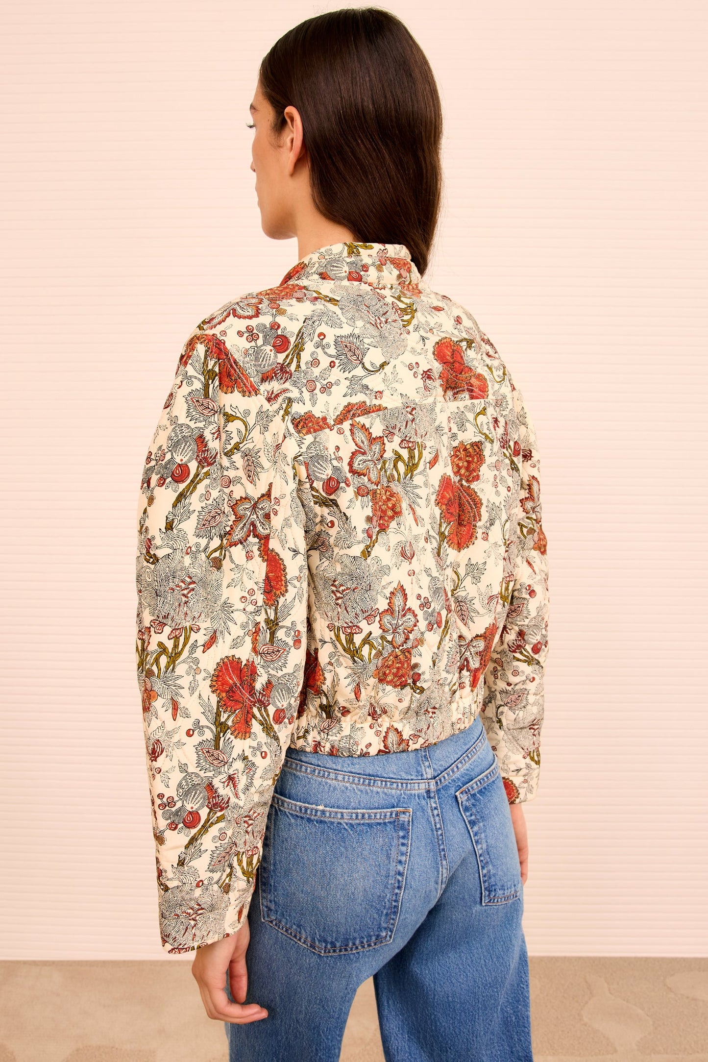 Lavinia Silk Quilted Bomber Jacket - Wintergarden